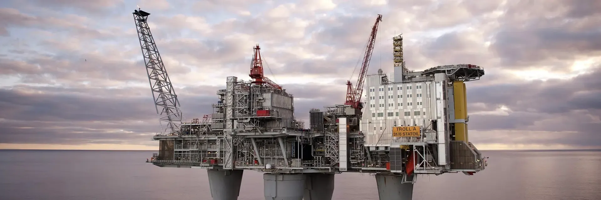 Troll A offshore gas platform in the North Sea
